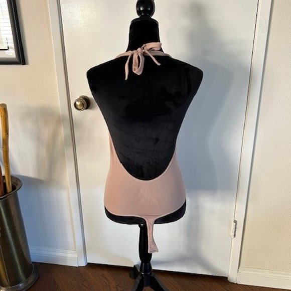 Free People Plunging Neck and Back Bodysuit with Snap Closure - Size M/L - Picture 2 of 5